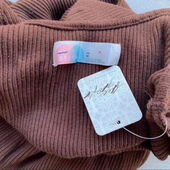 NWT Free People Blaine Set Midi Dress Sweater in Brown 2 Piece Matching XS - Picture 11 of 13